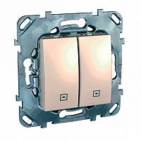 Выключатель для жалюзи UNICA, бежевый | код. MGU5.207.25ZD | Schneider Electric